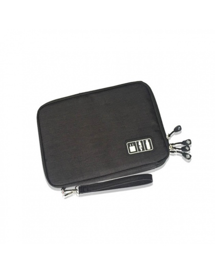 Podwójna warstwa podróży USB torba do przechowywania kabli gadżet organizator elektroniczny cyfrowy zestaw etui Ipad słuchawki ł