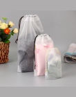 Sznurek podróży przezroczyste etui ubrania do przechowywania kosmetyków pole torba podróżna bagażu ręcznik walizka etui organize