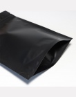 Wysokiej jakości 100 sztuk ciepła Seal na zamek błyskawiczny torby folia aluminiowa Mylar wycięciem łzy matowy czarny stojąca to