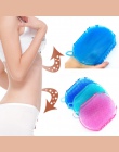 1 sztuk miękkiego silikonu masaż Peeling rękawice do obierania szczotka do kąpieli ciała złuszczający rękawice Footbrush dla szc