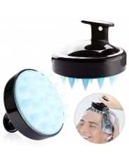Silikonowy ręczny masażer do głowy szczotka do mycia włosów elastyczne bolce wygodna rączka domowe spa