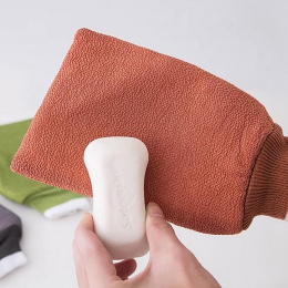 Rękawica kąpielowa szczotki do masażu Loofah skrobak do czyszczenia do mycia ciała rękawice prysznic akcesoria ręcznik Spa spien