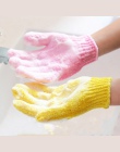2 sztuk Scrubber odporność na poślizg masaż ciała gąbka rękawice prysznic złuszczający rękawice kąpielowe złuszczający peeling m