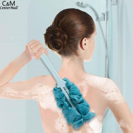 2018 różowy obsługiwane beżowy ciała niebieski długi gąbka akcesoria lampa prysznicowa łazienka geometryczne szczotka do ciała U