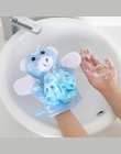 Nowe rękawice kąpielowe 1 Pc kąpiel dla dzieci pocierać rękawice prysznic mycia ciała Puff Mesh netto piłka łazienka codziennego