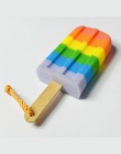 Rainbow szczotka do kąpieli w kształcie lodów Stick kąpieli mycia szczotka do ciała gąbki miękkie prysznic gąbka narzędzie do cz