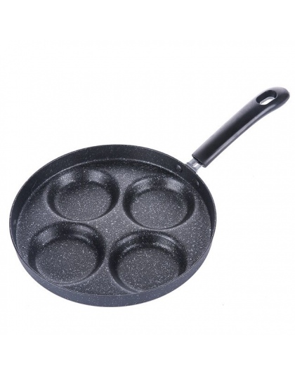 Cztery otwory omlet Pan w odniesieniu do jaj szynki PanCake Maker patelnie kreatywny non-stick nie ma oleju dymu śniadanie grill