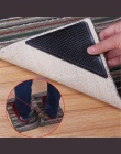 4 sztuk/zestaw antypoślizgowe dywan dywan Mat chwytaki antypoślizgowe wielokrotnego użytku, z możliwością prania, gumowe narożni