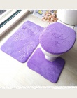 3 sztuk/zestaw flaneli stałe tłoczone dywan łazienkowy deska klozetowa pokrywa mata Buth dywan zestaw łazienka mata podłogowa dy