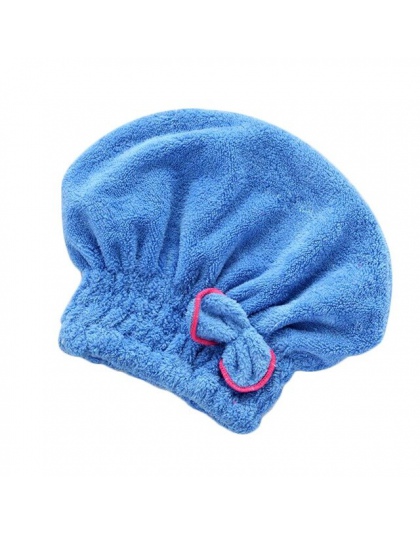 Z mikrofibry szybkie włosy suszarka do kąpieli Spa Bowknot ręcznik kapelusz czapka do kąpieli akcesoria łazienkowe