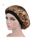 Kobiety Satin noc Salon kosmetyczny snu pokrywa włosy kapelusz maski jedwabiu głowy szeroki gumką dla kręcone sprężyste włosy cz
