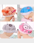 Cute Cartoon wodoodporna prysznic toaletowy czapki pyłu ochrona środowiska koronkowa elastyczna opaska kapelusz chłopiec dziewcz