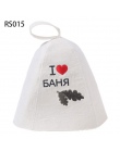 Z filcu z wełny kapelusz anty ciepła rosyjska bania czapka dla domu kąpielowego ochrona głowy