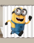 Żółty prysznic zasłony psotnych sługusów serii zasłony prysznicowe zasłona wanny poliester wodoodporna łazienka zasłona prysznic
