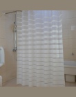 Z tworzywa sztucznego prysznic zasłony PEVA białe paski wanna do kąpieli kurtyny ekranu do domu hotelu łazienka wodoodporna form