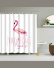Flamingo zwierząt pies Hippo kot poliester różowy zasłona prysznicowa wysokiej jakości zmywalna Decor kolorowe zasłony do łazien
