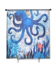 Urijk żółw morski drukuj wodoodporny prysznic kurtyna tkanina poliestrowa zasłona wanny Octopus Home łazienka zasłony z 12 hakam