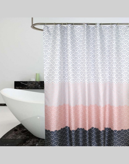 Nordic zasłona prysznicowa geometryczne kolor bloku wanna zasłony do łazienki wanna wanna pokrywa bardzo duże szerokości 12 sztu