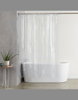 Wodoodporna przezroczysta zasłona prysznicowa biały wyczyść łazienka kurtyna luksusowa wanna zasłona z hakami z tworzywa sztuczn