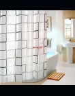 Fyjafon PEVA łazienka zasłona prysznicowa wodoodporny zasłona wanny wzór w kratę