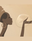 Przyjazne dla środowiska afryki kobiety zasłony prysznicowe wodoodporna tkanina poliestrowa kąpiel zasłona do łazienki z 12 haki