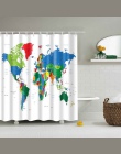 Inny świat mapa wzór prysznic zasłony drukowane łazienka zasłony prysznic ściany wiszące mapa kurtyny mapa świata zasłony pryszn