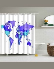 Inny świat mapa wzór prysznic zasłony drukowane łazienka zasłony prysznic ściany wiszące mapa kurtyny mapa świata zasłony pryszn