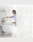 Proste zasłona wanny biały geometria wydrukowano ochrona PEVA prysznic zasłony plastikowa wodoodporna formy dowód łazienka produ