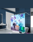 XYZLS marka wysokiej jakości nowy luksusowe motyl/czerwona róża 3D wodoodporny prysznic kurtyna łazienka poliester zasłony