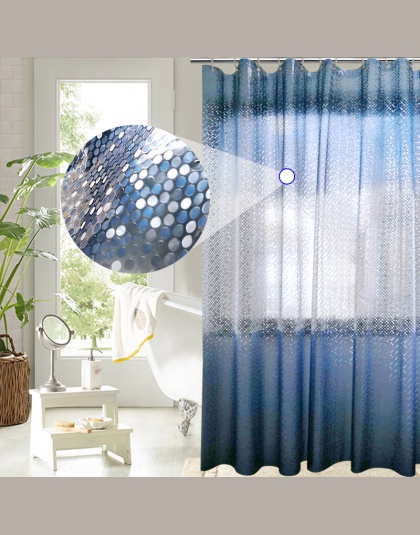 UFRIDAY luksusowe PEVA zasłona prysznicowa Bling 3D koła Gradient niebieski prysznic zasłona do łazienki 180*180 cm wodoodporna 