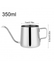 250 ml/350 ml czajnik do herbaty ze stali nierdzewnej kroplówki dzbanek do kawy długi wylewka czajnik kubek domu kuchenne narzęd