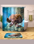 Tropikalna ryba zasłona prysznicowa podmorski Turtle wodoodporna wanna zasłony do wanna do łazienki kąpielowa duży szeroki 12 sz