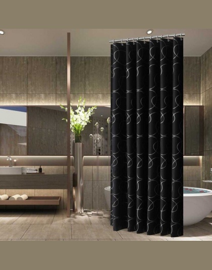 Nowoczesne zasłony prysznicowe geometryczne kwiaty Cartoon zasłona wanny Cortina wodoodporny poliester dla łazienki z 12 sztuk h