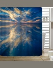 Symulacja 3D widokiem na morze naturalnej scenerii wodoodporny prysznic zasłony zasłony tkanina poliestrowa łazienka kurtyna toa
