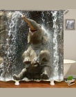 Nowy wysokiej jakości słoń drukowanie zasłona prysznicowa 3D tkanina poliestrowa wodoodporna Mildewproof łazienka kurtyny
