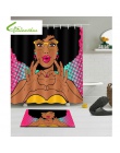 Nowe kolorowe ekologiczne afrykańska kobieta drukowane wodoodporna łazienka poliester wysokiej jakości zmywalna wanna Decor zasł