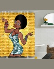 Nowe kolorowe ekologiczne afrykańska kobieta drukowane wodoodporna łazienka poliester wysokiej jakości zmywalna wanna Decor zasł