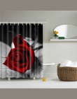 Kwiaty plakat zasłony prysznicowe wodoodporna tkanina poliestrowa wanna kurtyna ekranowa do dekoracji wnętrz łazienka kurtyna
