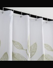 Roślin zielonych liści druku zasłony prysznicowe proste eleganckie zasłona do łazienki wysokiej jakości wodoodporna tkanina poli