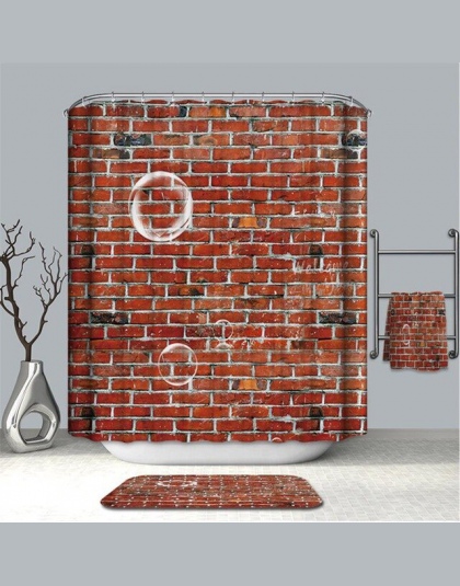 VOZRO łazienka zasłona prysznicowa jakości naturalne wodoodporne tkaniny 3D gospodarstwa dekoracyjne ściany Totem proste przestr