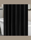 1 pc jednolity kolor zasłona prysznicowa czarny wodoodporny prysznic zasłony prysznicowe łazienka kurtyny poliester odporny na w