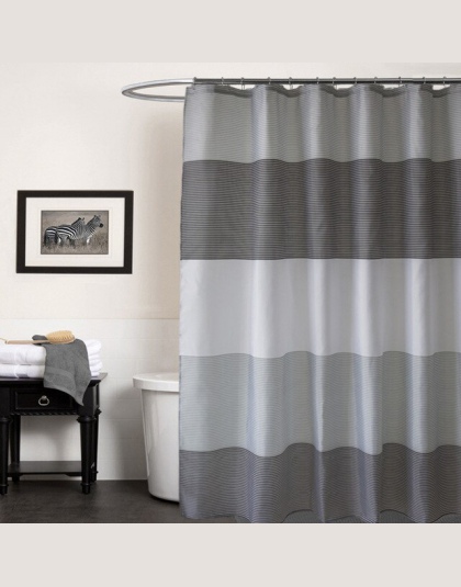 Poprzeczne paski tkanina poliestrowa łazienka kurtyna wystrój precyzyjne wodoodporny prysznic kurtyny wysokiej jakości trwałość 