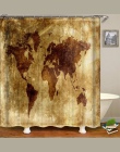 Mapa świata tkaniny zasłony prysznicowe do łazienki wodoodporna zasłona do łazienki zasłona zasłona wanny dla domu