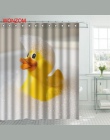 WONZOM żółta kaczka tkanina poliestrowa zasłona prysznicowa żaba łazienka Decor wodoodporna pies Cortina De Bano z 12 hakami pre