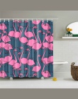 Nordic zdjęcia poliester wodoodporny prysznic zasłony wysokiej jakości zwierząt Flamingo zasłona prysznicowa w łazience