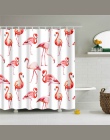 Nordic zdjęcia poliester wodoodporny prysznic zasłony wysokiej jakości zwierząt Flamingo zasłona prysznicowa w łazience
