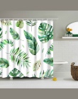 Proszę kliknąć na zielony tropikalne rośliny zasłony prysznicowe łazienka poliester wodoodporny prysznic zasłony liście drukowan