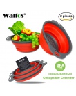 WALFOS 2 sztuk składany silikonowy składany durszlak kuchenny narzędzia kuchenne owoce warzywa ociekaczem sitko koszyk na pranie