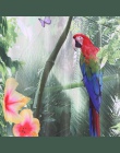 Szczęśliwy drzewo poliester 3D czerwona papuga zasłona prysznicowa 3D wodospad zagęścić tkaniny łazienka kurtyna wodoodporna zas