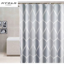 XYZLS szary zasłona prysznicowa w łazience wodoodporna kurtyna tkanina poliestrowa ekrany do kąpieli z hakami łazienka wystrój d